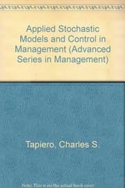 Tapa de Applied stochastic models and control in management