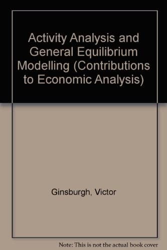 Tapa de Activity analysis and general equilibrium modelling
