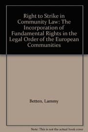 Tapa de The right to strike in Community law