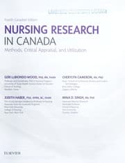 Tapa de Nursing research in Canada