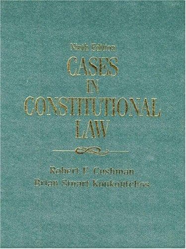 Tapa de Cases in Constitutional Law (9th Edition)