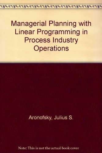 Tapa de Managerial planning with linear programming