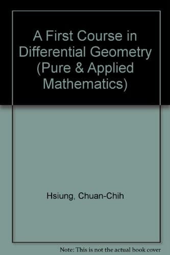 Tapa de A first course in differential geometry