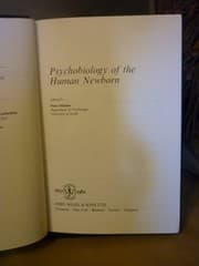 Tapa de Psychobiology of the human newborn