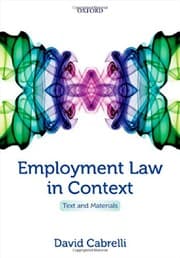 Tapa de Employment Law in Context: Text and Materials