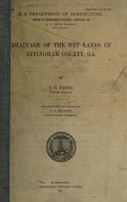 Tapa de Drainage of the wet lands of Effingham County, GA