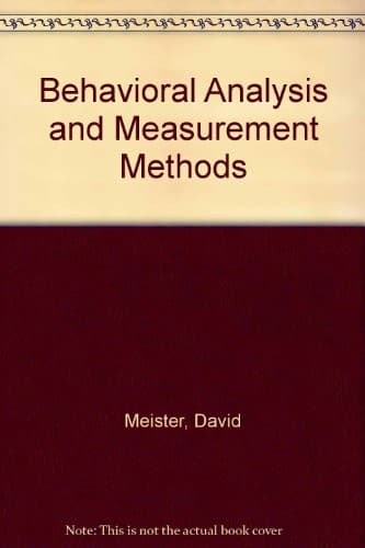 Tapa de Behavioral analysis and measurement methods