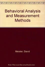 Tapa de Behavioral analysis and measurement methods
