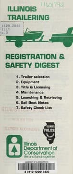 Tapa de Illinois trailering registration & safety digest