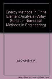 Tapa de Energy methods in finite element analysis (Wiley series in numerical methods in engineering)