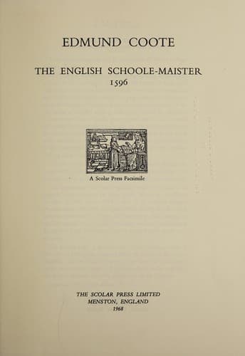 Tapa de The English school-master