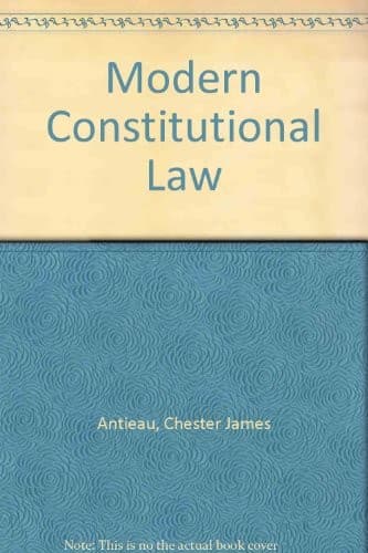Tapa de Modern constitutional law