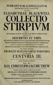 Tapa de Herbarium Blackwellianum emendatum et auctum, id est, Elisabethae Blackwell collectio stirpium