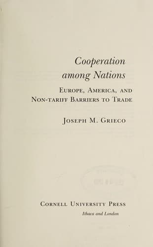 Tapa de Cooperation among nations