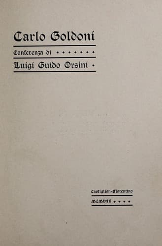 Tapa de Carlo Goldoni