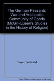 Tapa de The German peasant's war and Anabaptist community of goods