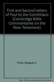 Tapa de First and Second Letters of Paul to the Corinthians (Cambridge Bible Commentaries on the New Testament)