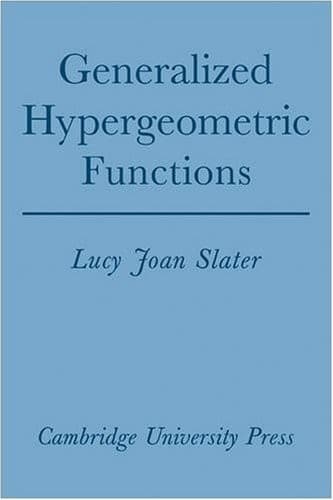 Tapa de Generalized Hypergeometric Functions