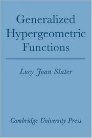 Tapa de Generalized Hypergeometric Functions