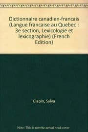 Tapa de Dictionnaire canadien-français