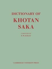 Tapa de Dictionary of Khotan Saka