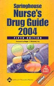 Tapa de Springhouse Nurse's Drug Guide 2004
