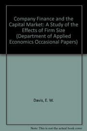 Tapa de Company finance and the capital market