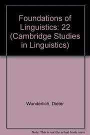 Tapa de Foundations of linguistics