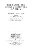 Tapa de The Cambridge Economic History of India: Volume 2, c.1751-c.1970