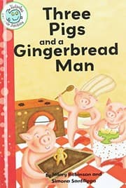 Tapa de Three Pigs and a Gingerbread Man (Tadpoles Fairytale Jumbles)