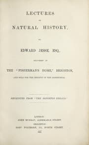 Tapa de Lectures on natural history