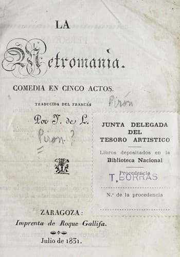 Tapa de La metromanía