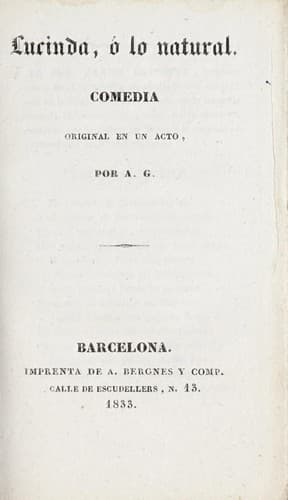 Tapa de Lucinda, o, Lo natural