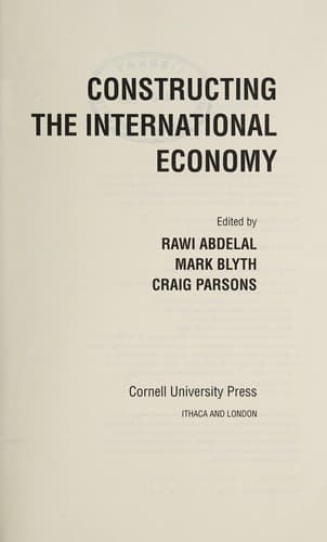 Tapa de Constructing the international economy