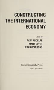Tapa de Constructing the international economy