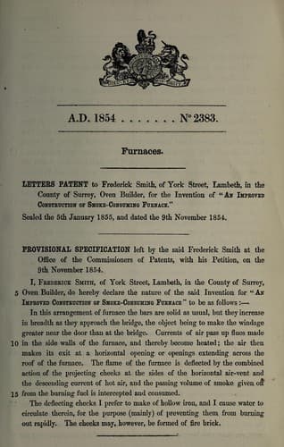 Tapa de Specification of Frederick Smith