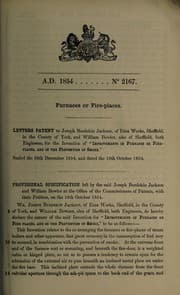 Tapa de Specification of Joseph Burdekin Jackson and William Bowler