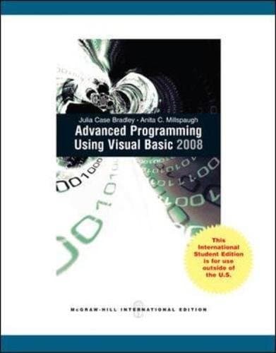 Tapa de Advanced Programming Using Visual Basic 2008