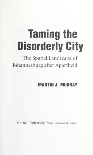 Tapa de Taming the disorderly city