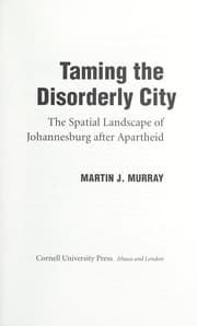 Tapa de Taming the disorderly city