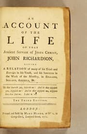 Tapa de An account of the life of that ancient servant of Jesus Christ, John Richardson