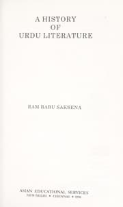 Tapa de A history of Urdu literature