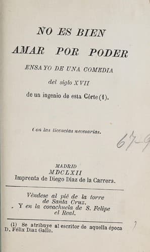 Tapa de No es bien amar por poder
