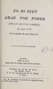 Tapa de No es bien amar por poder