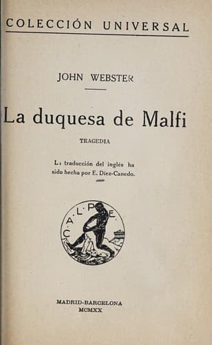 Tapa de La duquesa de Malfi