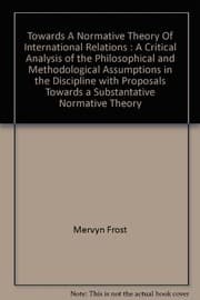 Tapa de Towards a normative theory of international relations