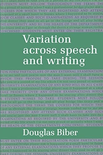 Tapa de Variation across speech and writing