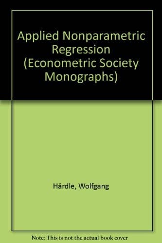 Tapa de Applied nonparametric regression