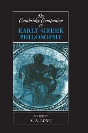 Tapa de The Cambridge companion to early Greek philosophy