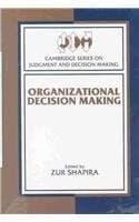 Tapa de Organizational Decision Making (Cambridge Series on Judgment and Decision Making)